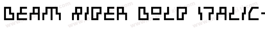 Beam Rider Bold Italic字体转换